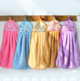 【有券的上，白菜价】5.9元包邮！斜月三星 珊瑚绒擦手巾小挂巾 5条装