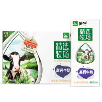 26.9元包邮！蒙牛 精选牧场高钙牛奶250ml*10盒