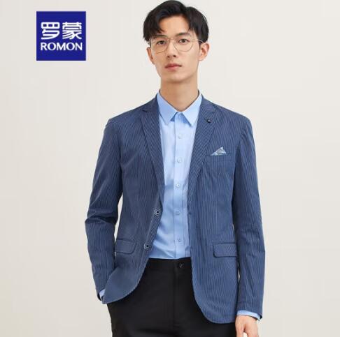 45.9元包邮！罗蒙西服商务单西外套男士