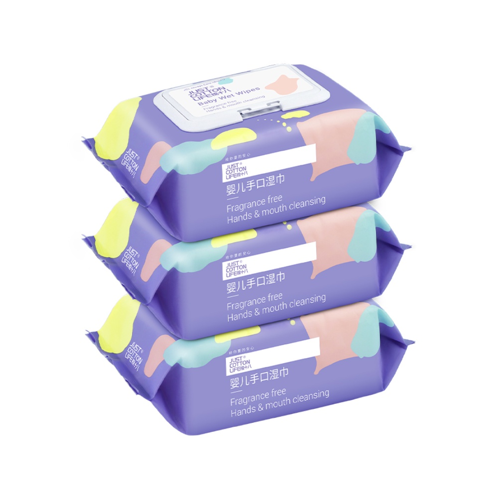 棉十八婴儿手口湿巾80抽*3大包