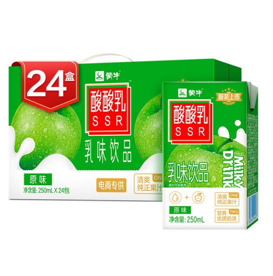 25.9元！蒙牛 酸酸乳 原味 250mL*24盒