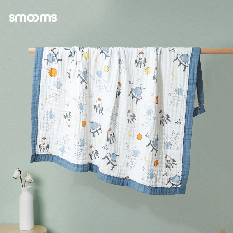 思萌婴儿纯棉吸水小毯子纱布浴巾