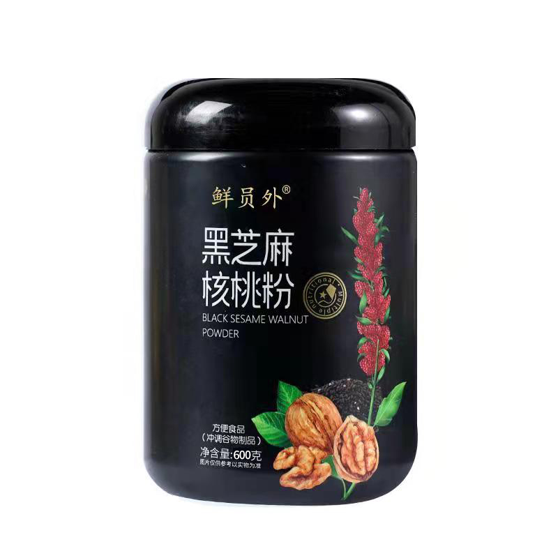 拍下再送一瓶】鲜员外黑芝麻核桃粉600g