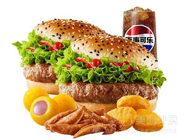 华莱士牛鱼虾堡双主食6件套兑换券，券后价23.90元