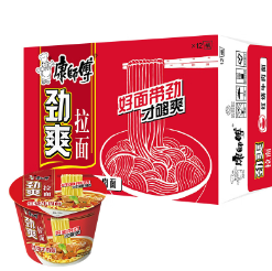 29.9元包邮！康师傅 劲爽红烧牛肉面12桶/箱