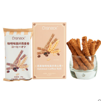 29元包邮！咖啡燕麦卷椰子油豆乳夹心饼干20g