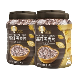 49.9元包邮！穗格氏  高纤黑麦片1000g*2罐
