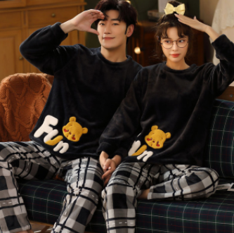 29.9元！30多款统一价 情侣珊瑚绒保暖睡衣套装（凑单包邮）