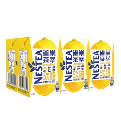 6元！雀巢茶萃柠檬冻红茶果汁 250ml*6 联包