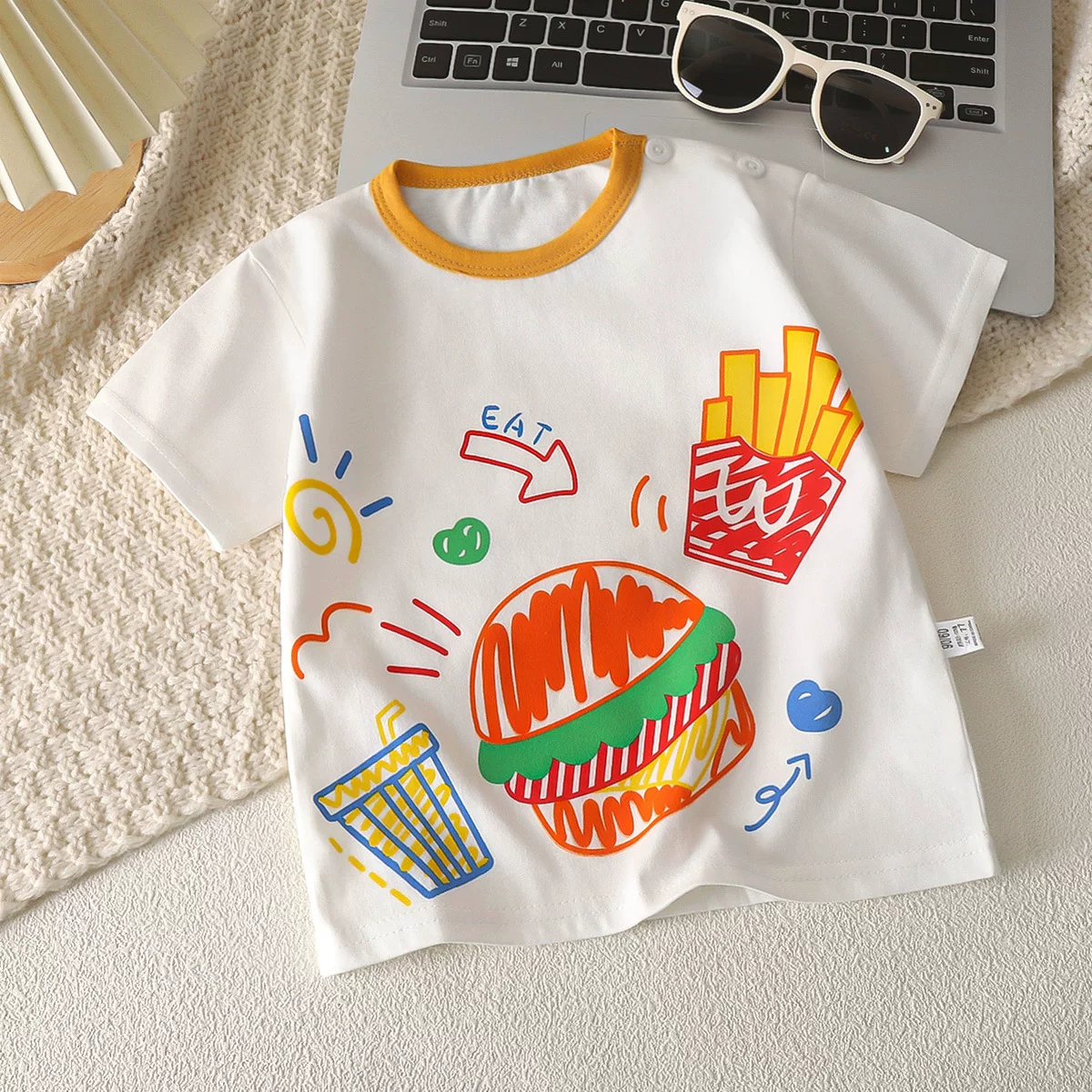 拍3件！纯棉儿童短袖夏季薄款男女童上衣