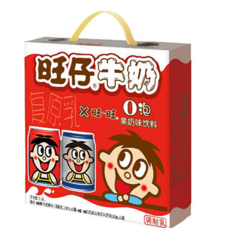 100.2元包邮！旺旺 旺仔牛奶O泡果奶组合装245ml*36罐 （返12猫卡）