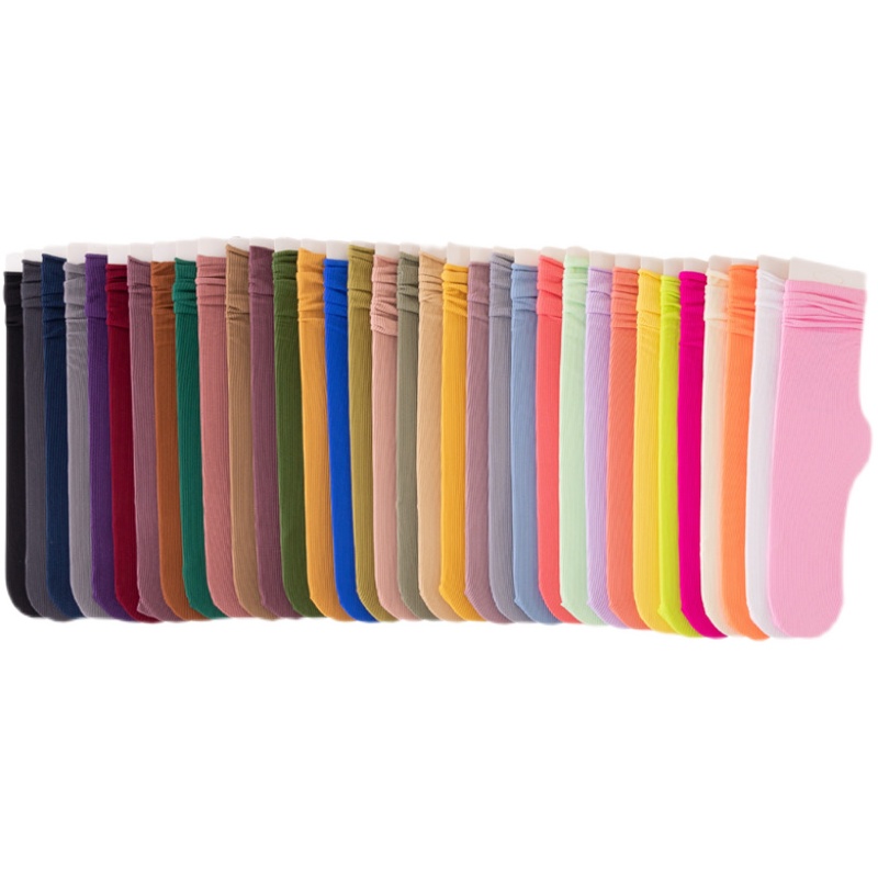 春秋夏季中筒堆堆袜10双