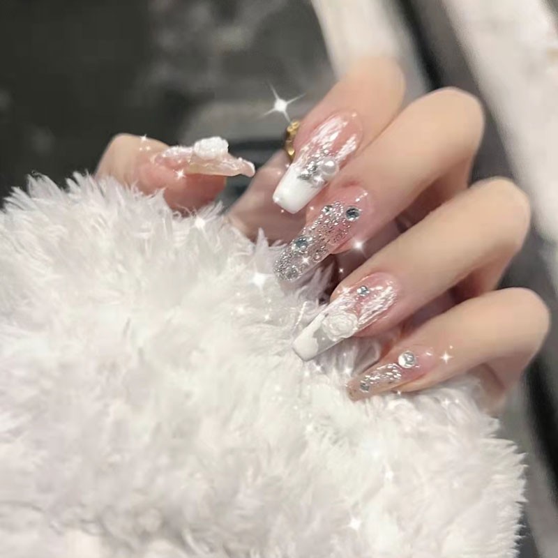 舞指婵网红款手工定制成品美甲10片