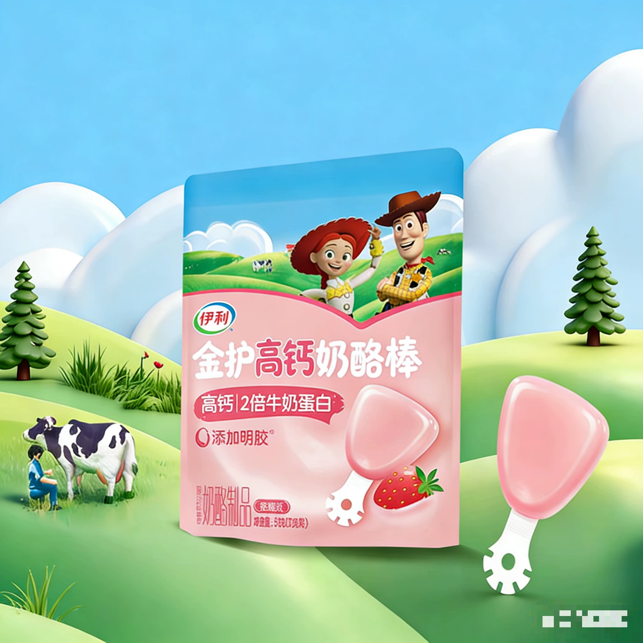 【拍10包】伊利奶酪棒金护奶酪棒奶酪弹零食原味水果草莓味