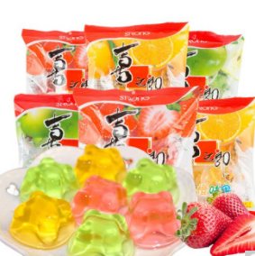 1.9元包邮！喜之郎 香橙味果冻布丁零食 90g*3包