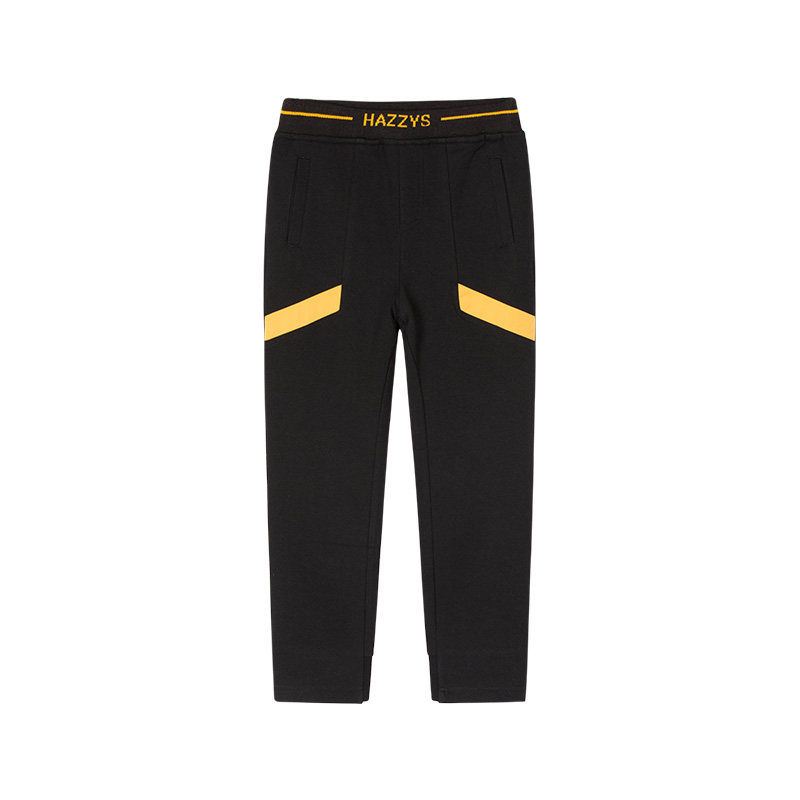 哈吉斯 中大男童撞色休闲长裤 
