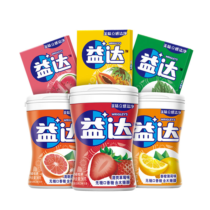 【肖战代言】益达无糖木糖醇3瓶+3盒装