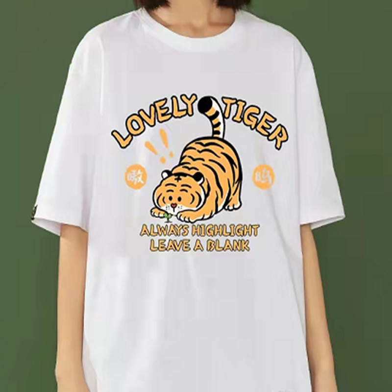 春夏男女百搭宽松印花短袖T恤