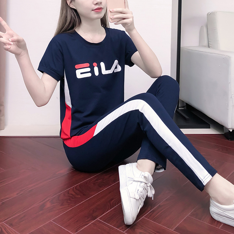 夏季夏装短袖短裤休闲运动服套装女