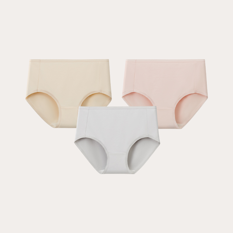 【三枪】艾草抗菌内裤女纯棉收腹提臀3条装