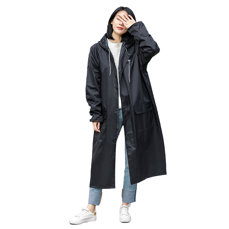 防暴雨男女时尚长款雨披雨衣