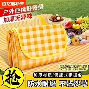 户外野餐垫防水防潮垫野炊垫野营沙滩帐篷地垫春游垫子便携手提I