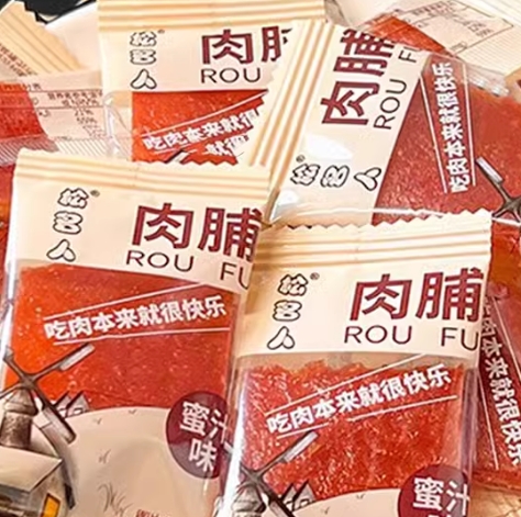 1元包邮！呆萌豆手撕肉鸡肉猪肉烤肉脯3件