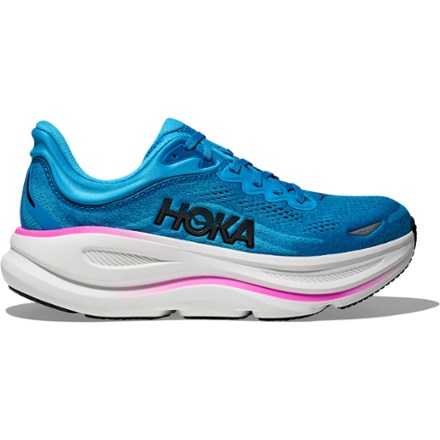 HOKA Bondi 9 女士跑鞋 Skyward Blue/Neon Fuchsia 9.5