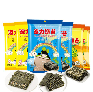19.8元包邮！波力海苔夹心脆组合72g