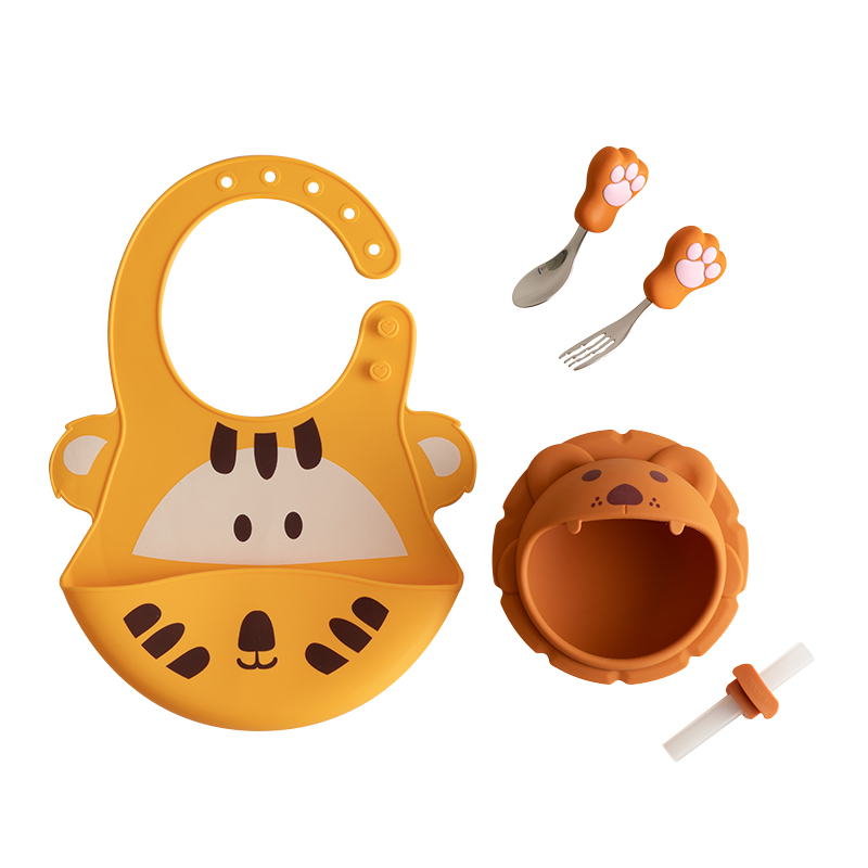 【迪迪尼卡】宝宝喝汤吸管碗硅胶辅食碗