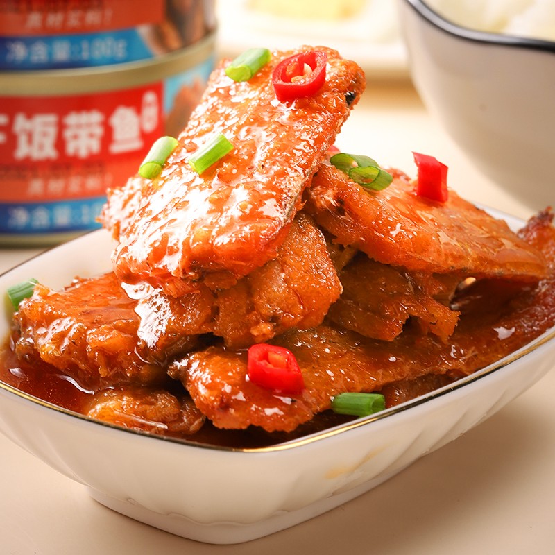即食海鲜罐头下饭带鱼 100g*6罐