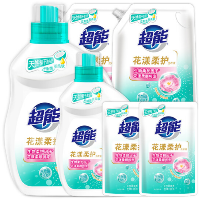 38.9元包邮！超能 花漾柔护洗衣液12斤