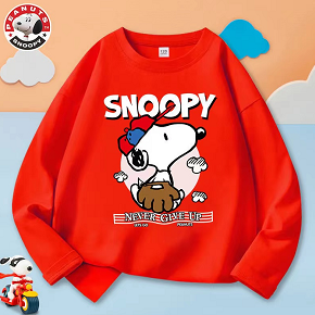 16.9元包邮！史努比 全棉男童长袖t恤 （多色多号可选）
