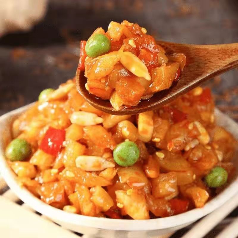 【京东好店】皇美滋 五仁酱丁下饭菜  五仁酱丁220g*3罐