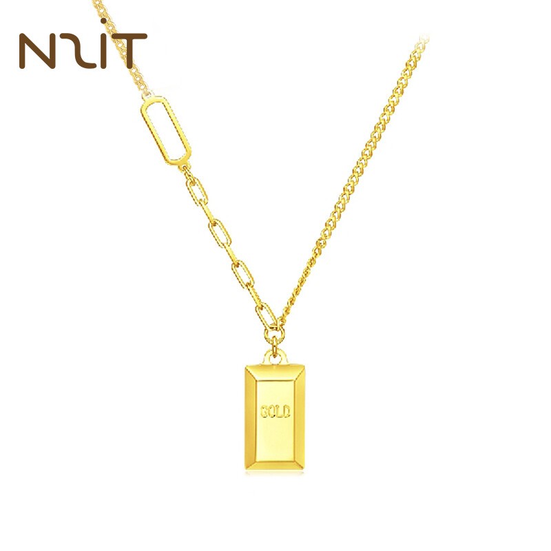 【旗舰店】N2IT 时尚暴富小金条镀金项链 