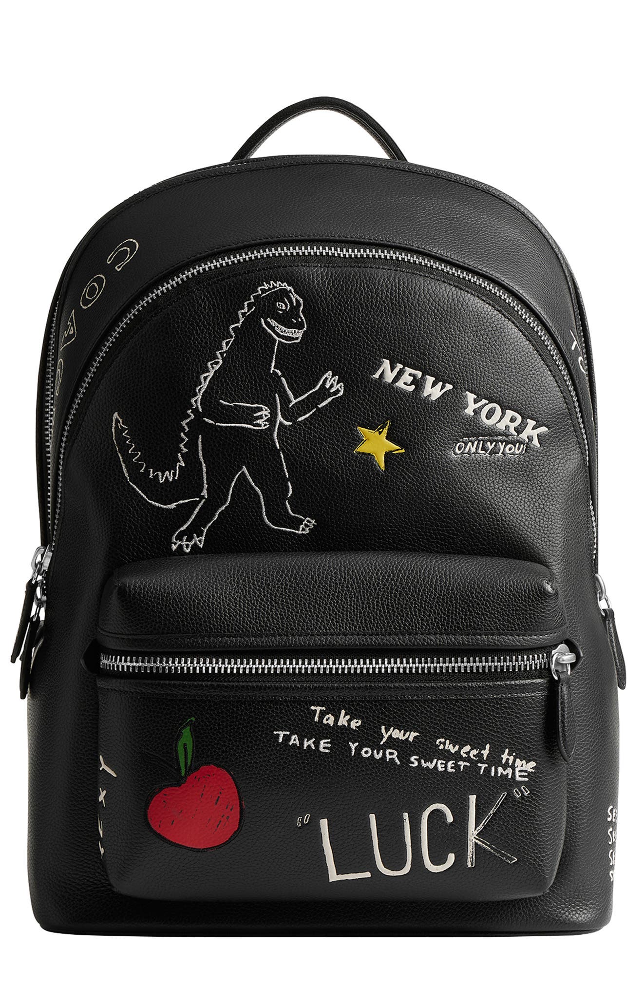 COACH-Print-Leather-Backpack-sketch