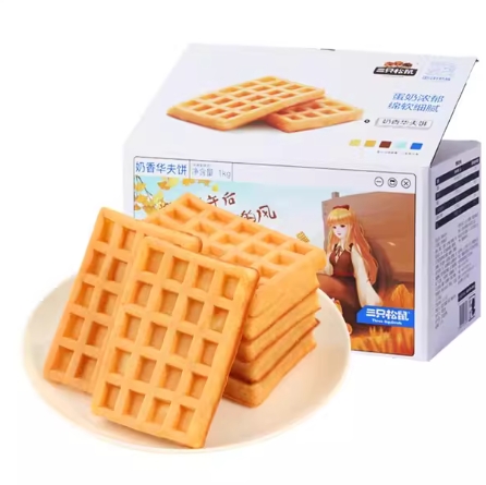19.85元包邮！三只松鼠 奶香华夫饼1箱*1000g