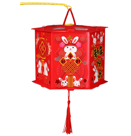 7.8元包邮！元旦过新年兔年兔子灯笼*2