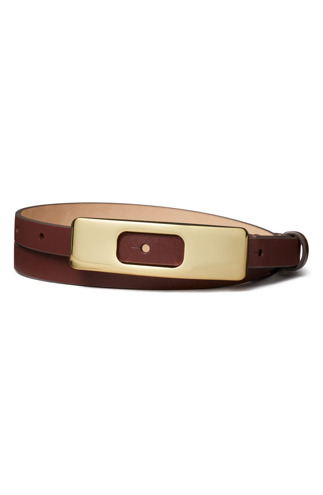 Tory Burch Leather Plate Buckle Belt