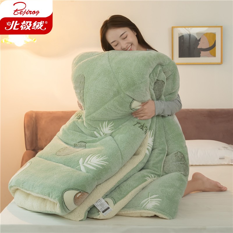 【旗舰店】北极绒 冬季加厚保暖双面绒棉被 150*200cm5斤