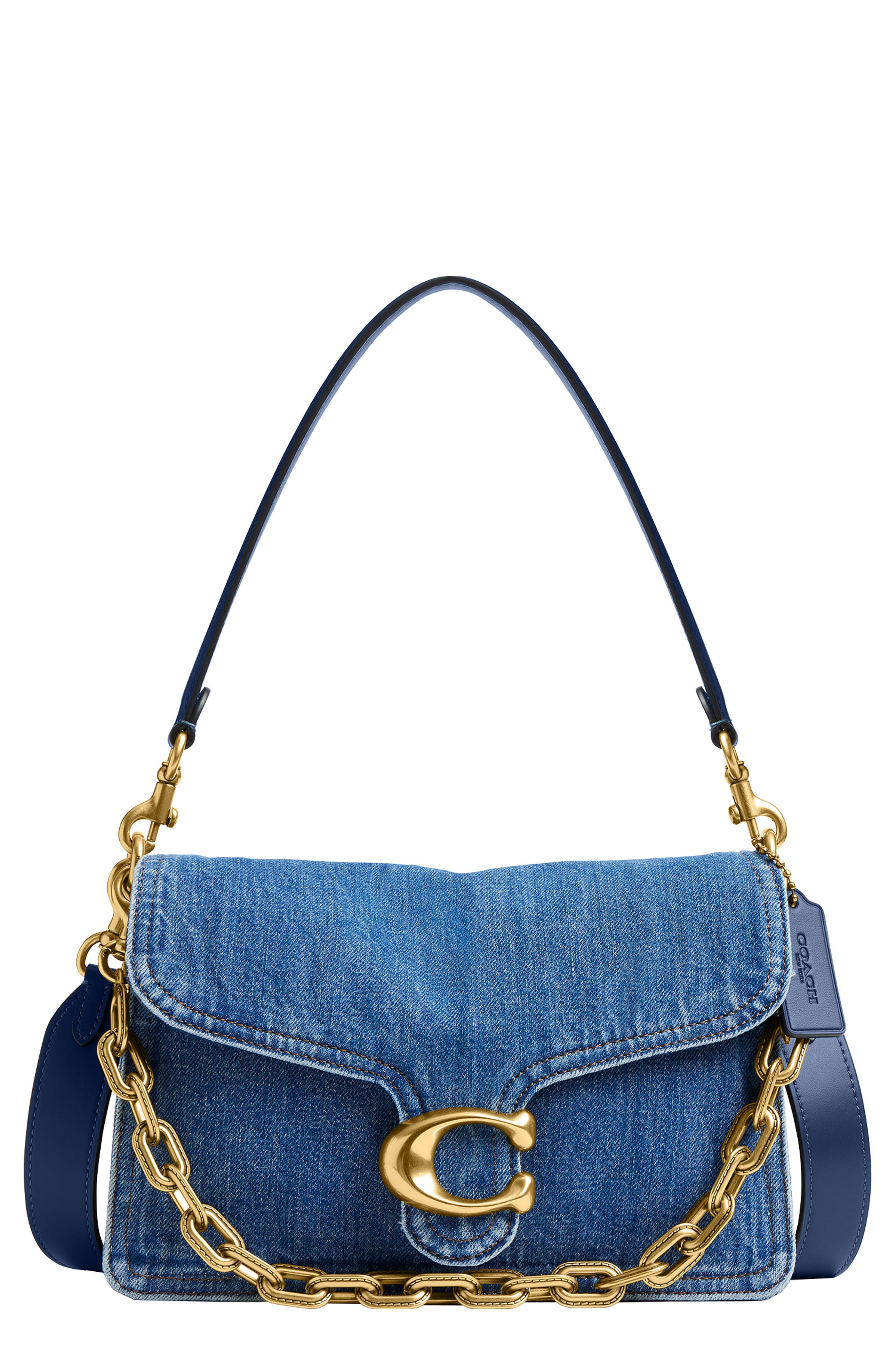 COACH Chain Tabby Denim Shoulder Bag<br />