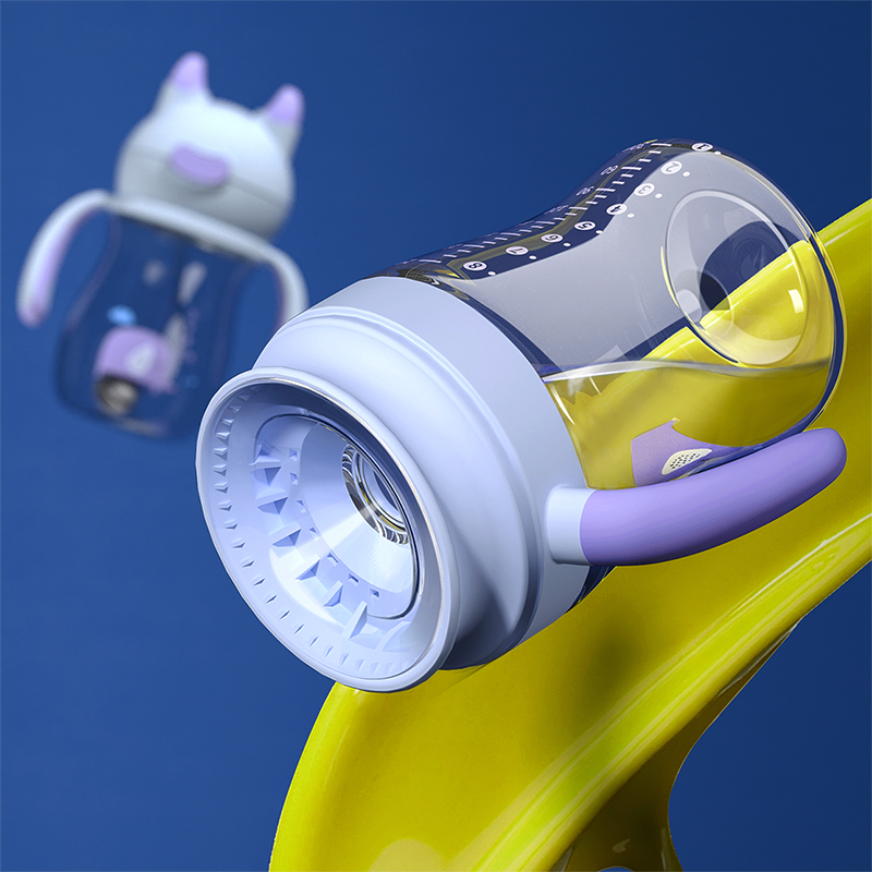 百岁漫记嘬口杯宝宝吸管杯鸭嘴杯嘬饮杯