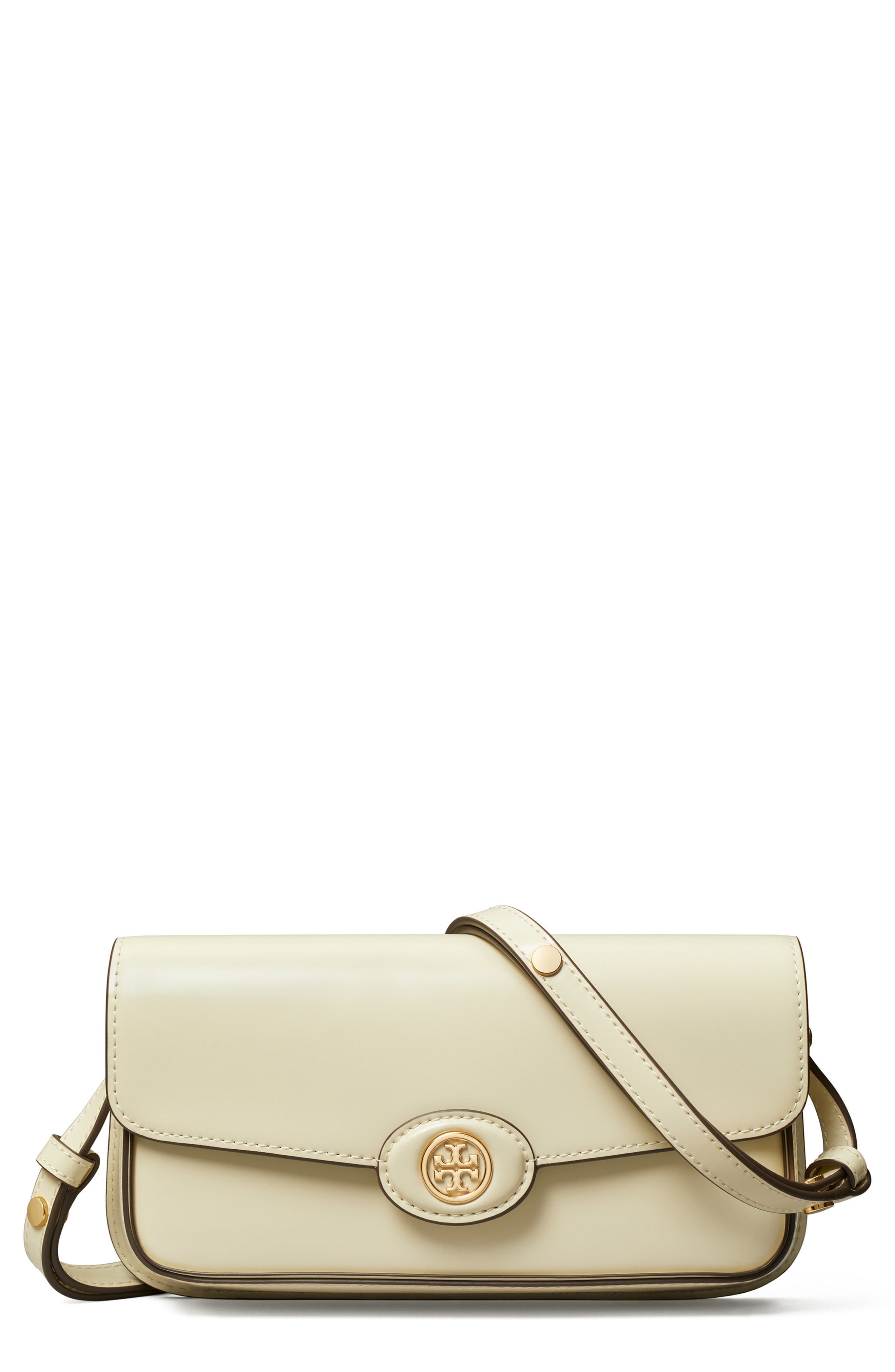 Tory Burch Robinson Spazzolato Leather Shoulder Bag