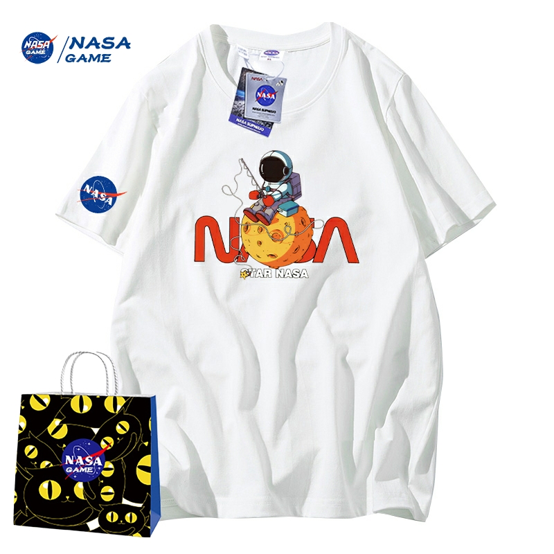 统一价【NASA】夏新款圆领短袖男女情侣款