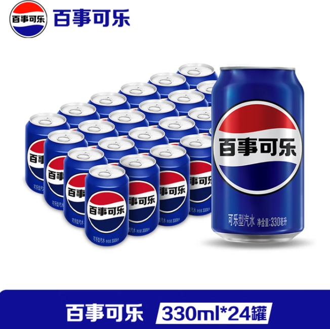 百事可乐经典罐24罐装 券后仅需33.9元
