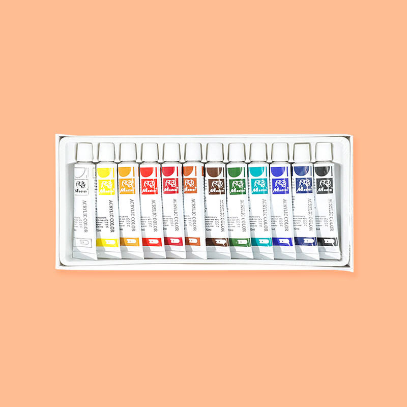 马蒂斯12色丙烯画颜料油彩工具套