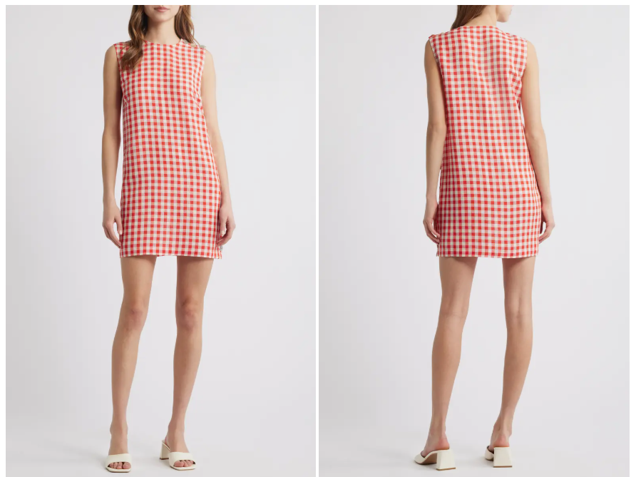 Dôen red gingham Coralie dress on sale