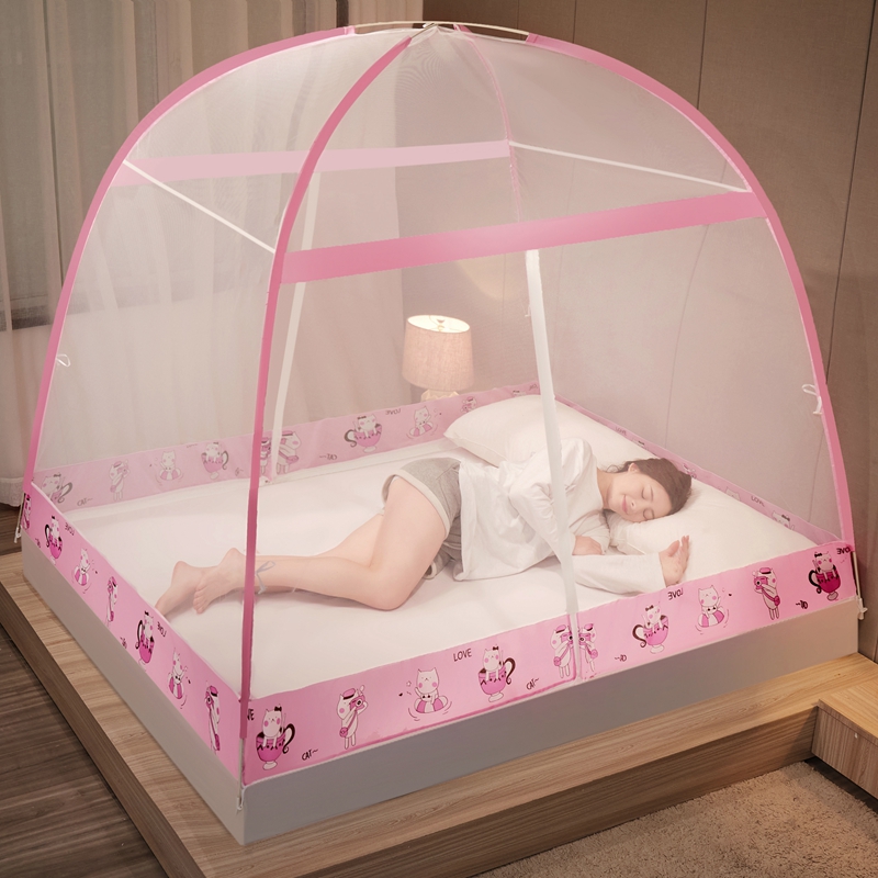 【免安装】蒙古包蚊帐三开门