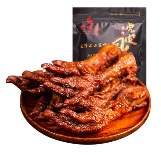 19.9元包邮！六味斋香辣虎皮凤爪3袋600g