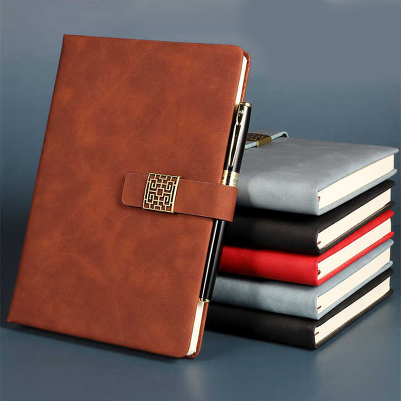 肤感羊巴皮记事本简约磁扣记事本日记回忆本